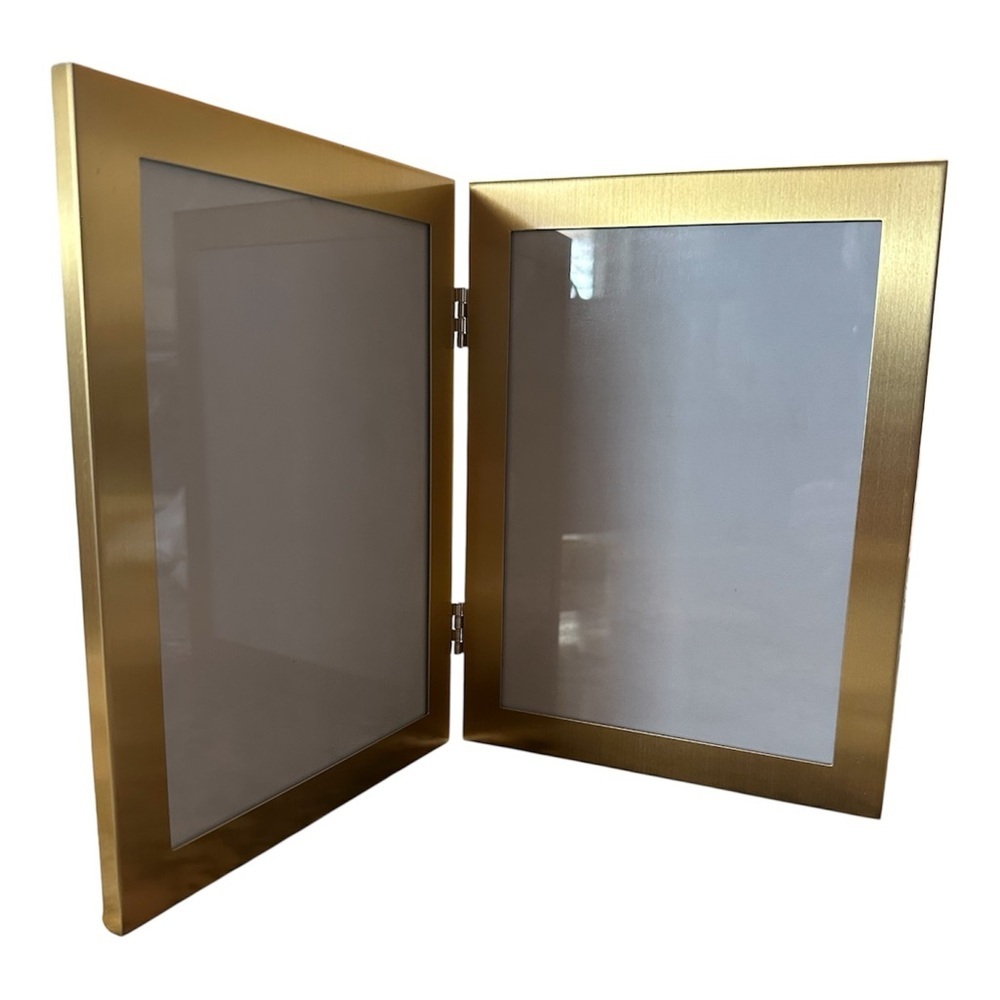 Double-Sided Gold Hinged Picture Frame